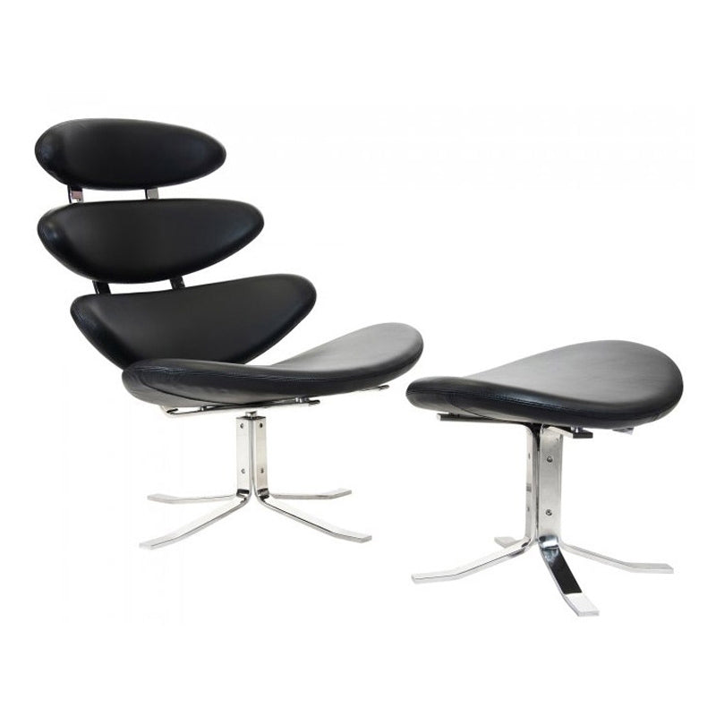 Sillón Corona con Otomana Eco Cuero